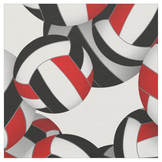 red black team colors volleyballs scalable pattern stoff (Nahaufnahme)