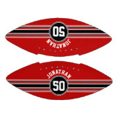 Red Black Team Jersey Fan Gear Name Number Football (Paneele)