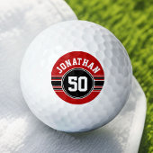 Red Black Team Jersey Fan Gear Name Number Golfball