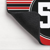 Red Black Team Jersey Fan Gear Name Number Mousepad (Ecke)