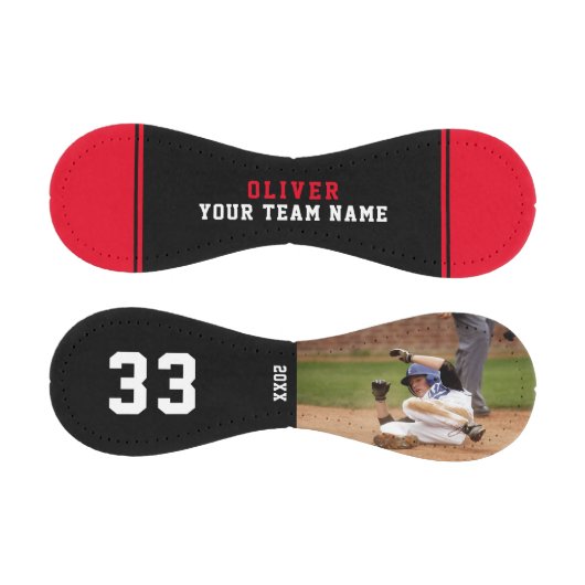 Red Black Team Name Player Name Name Foto Baseball (Paneele)