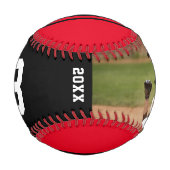Red Black Team Name Player Name Name Foto Baseball (Rückseite)