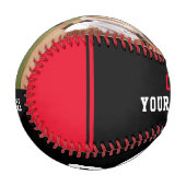Red Black Team Name Player Name Name Foto Baseball (Vorderseite Links)