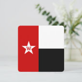 Red & Black Texas Flag Note Card (Stehend Vorderseite)