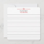 Red & Black Texas Flag Note Card (Rückseite)