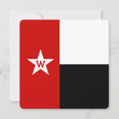 Red & Black Texas Flag Note Card (Vorderseite)