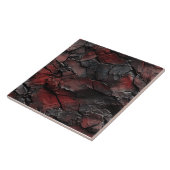 Red & Black Textured Slate Fliese (Seite)