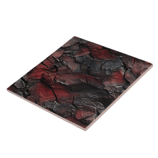 Red & Black Textured Slate Fliese (Seite)