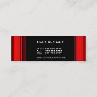Red Black Thin Business Card 4 Mini Visitenkarte