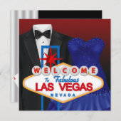 Red Black Tuxedo Mans Geburtstagsparty Einladungen (Vorne/Hinten)