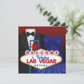 Red Black Tuxedo Mans Geburtstagsparty Einladungen (Stehend Vorderseite)