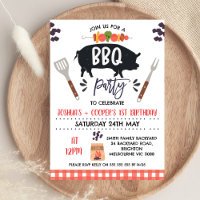 Red Black Twins Pig Roast Kebab GRILLEN Birthday