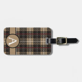 Red Black und Tan Kariert Tartan personalize Gepäckanhänger (Vorderseite horizontal)