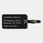 Red Black und Tan Kariert Tartan personalize Gepäckanhänger (Rückseite horizontal)