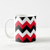 Red Black und White Zigzag Kaffeetasse (Links)
