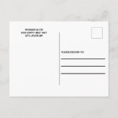 Red Black Uni Trunk Party Foto Einladungspostkarte (Rückseite)