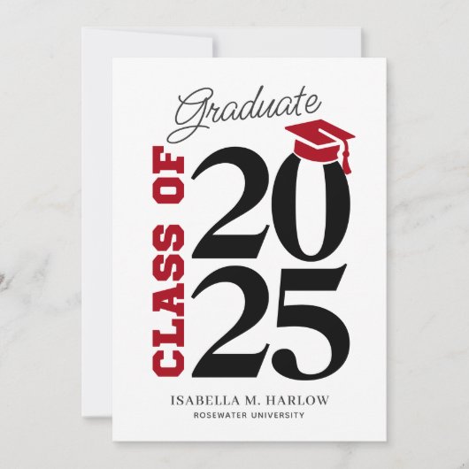 Red Black University Uni-Abschluß Ankündigung (Vorderseite)