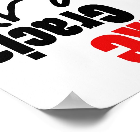 Red Black Vielen Dank Word Cloud Poster (Ecke)