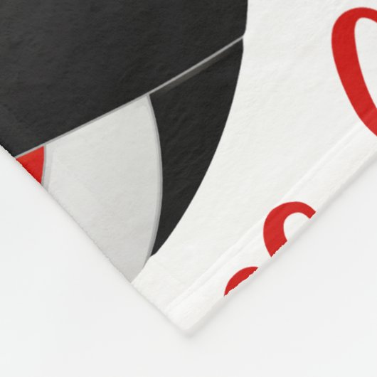 red black volleyball court happy place typography fleecedecke (Ecke)