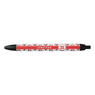 Red Black Volleyball Team Farben Name Spieler Kugelschreiber