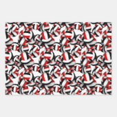 Red Black Volleyball Team feiert Geburtstag Geschenkpapier Set (Vorderseite)