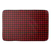 Red Black Weave Pattern Badematte (Vorderseite)