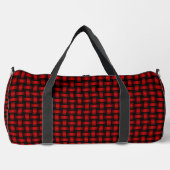 Red Black Weave Pattern Duffle Bag (Vorderseite)