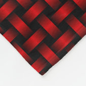 Red Black Weave Pattern Fleecedecke (Ecke)