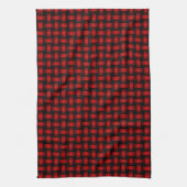 Red Black Weave Pattern Geschirrtuch (Vertikal)