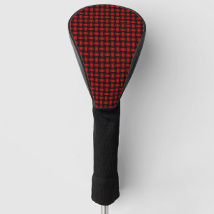 Red Black Weave Pattern Golf Headcover
