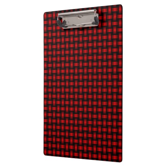 Red Black Weave Pattern Klemmbrett (Links)