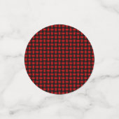 Red Black Weave Pattern Konfetti (Klein Vorderseite)