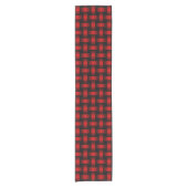 Red Black Weave Pattern Kurzer Tischläufer (Vorderseite)