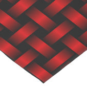 Red Black Weave Pattern Kurzer Tischläufer (Ecke)