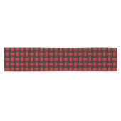Red Black Weave Pattern Kurzer Tischläufer (Horizontal)