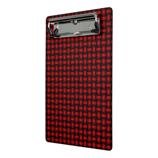 Red Black Weave Pattern Mini Klemmbrett (Gewinkelt2)