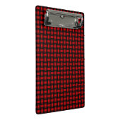 Red Black Weave Pattern Mini Klemmbrett (Schrägansicht)