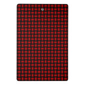 Red Black Weave Pattern Mini Klemmbrett (Rückseite)