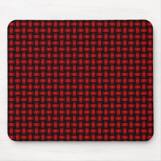 Red Black Weave Pattern Mousepad (Vorne)