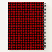 Red Black Weave Pattern Notizblock (Rückseite)