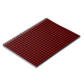 Red Black Weave Pattern Notizblock (Linke Seite)