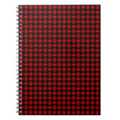 Red Black Weave Pattern Notizblock (Vorderseite)
