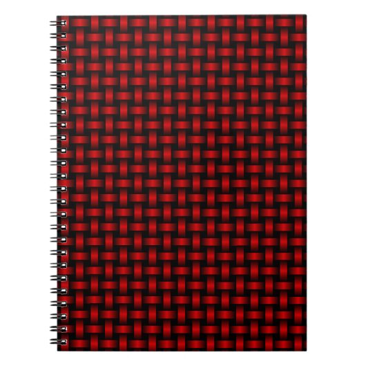 Red Black Weave Pattern Notizblock (Vorderseite)