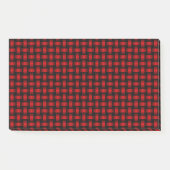 Red Black Weave Pattern Post-it Klebezettel (Vorderseite)