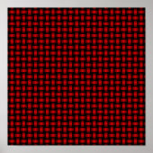 Red Black Weave Pattern Poster (Vorne)