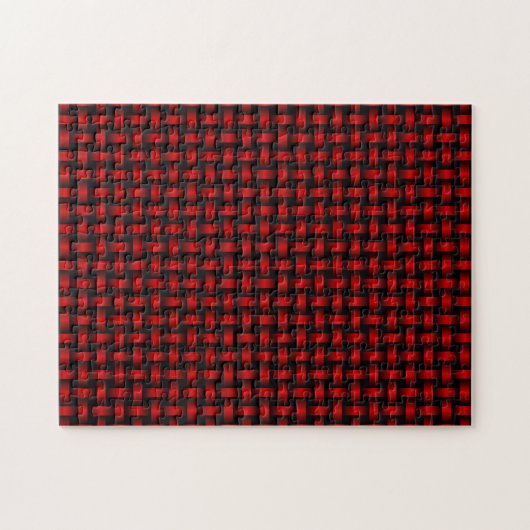 Red Black Weave Pattern Puzzle (Horizontal)