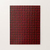 Red Black Weave Pattern Puzzle (Vertikal)