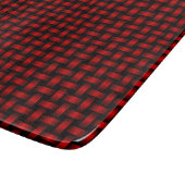 Red Black Weave Pattern Schneidebrett (Ecke)
