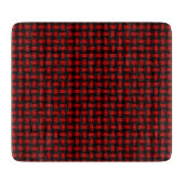 Red Black Weave Pattern Schneidebrett (Vorderseite)