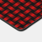 Red Black Weave Pattern Schreibtischunterlage (Ecke)